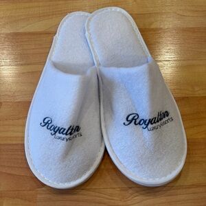 New Royalton Luxury Resorts Unisex One Size White Slippers for travel 2 pairs